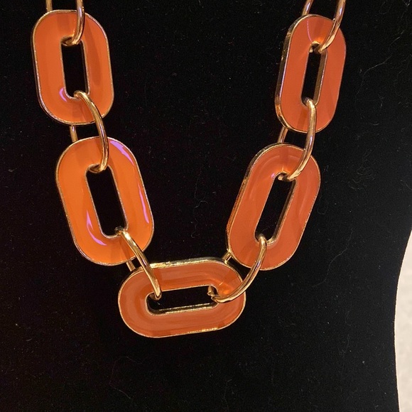 VLD Victoria Leland Designs Reversible Necklace Coral & Gold - Picture 3 of 7